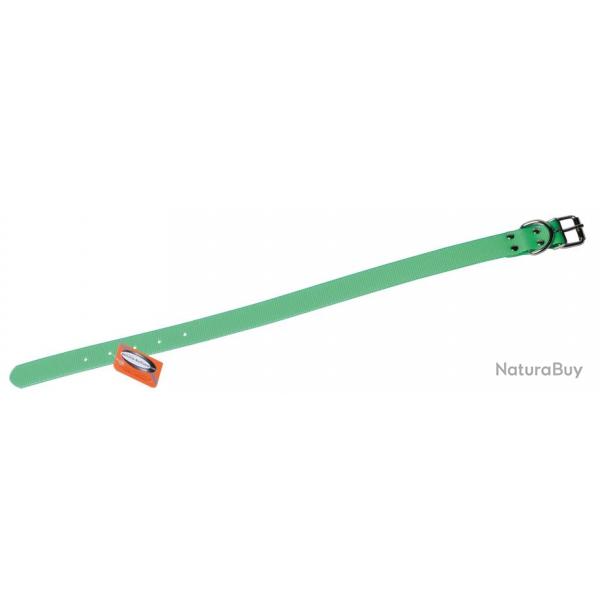 Collier biothane biogold Vert long 55cm largeur 25mm