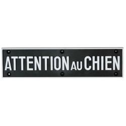 Attention au chien dim 24 x 6 cm Noir