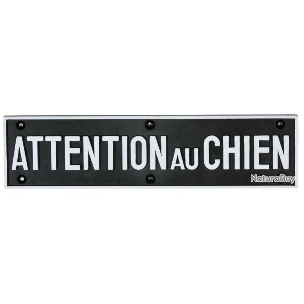 Attention au chien dim 24 x 6 cm Noir