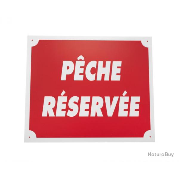 Panneau pche rserve dim 25 x 30 cm alu