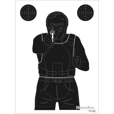 100 Cibles Silhouette Police 51x71cm - Europ Arm Pour Entraînement Tir