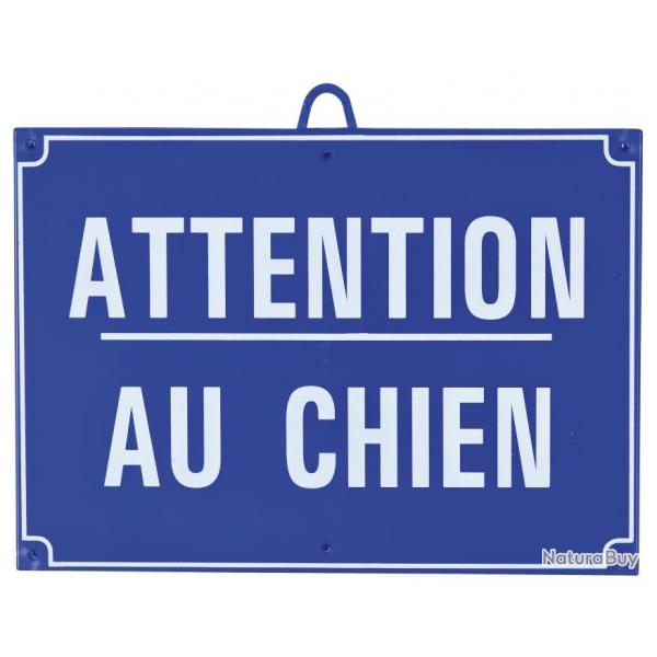 Attention au chien dim 28 x 20 cm - Bleu