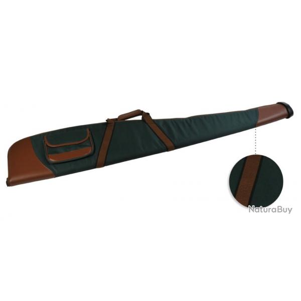 Etui Carabine toile verte bout renfort avec Poche long 135 cm