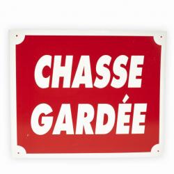 Chasse gardée dim 25 x 30 cm alu