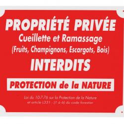 Panneau propriete privee ceuillette interdite dim 25 x 30 cm akylux