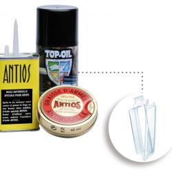 Kit huile aérosol, burette antios, graisse antios sous blister