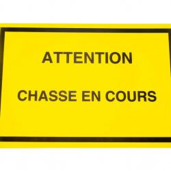 Attention chasse en cours Jaune 600 x 400
