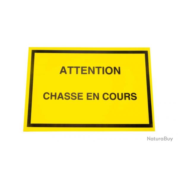 Attention chasse en cours Jaune 600 x 400