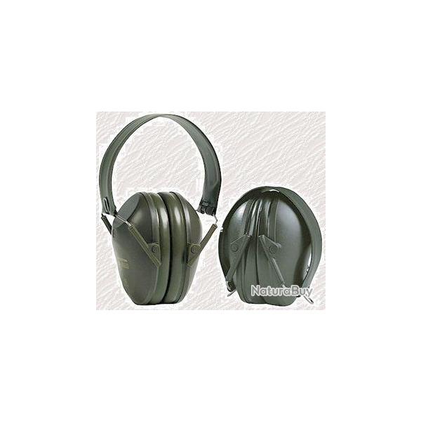 Casque peltor anti bruit Vert militaire avec serre-tte pliable