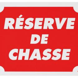 Panneau reserve de chasse dim 25 x 30 cm alu