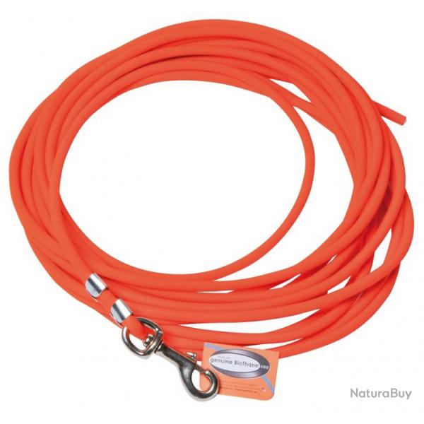 Longe biothane tubulaire Orange long 10 m