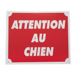 Panneau attention au chien dim 25 x 30 cm en alu