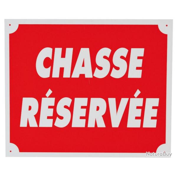 Panneau chasse rserv 25 x 30 cm en aluminium