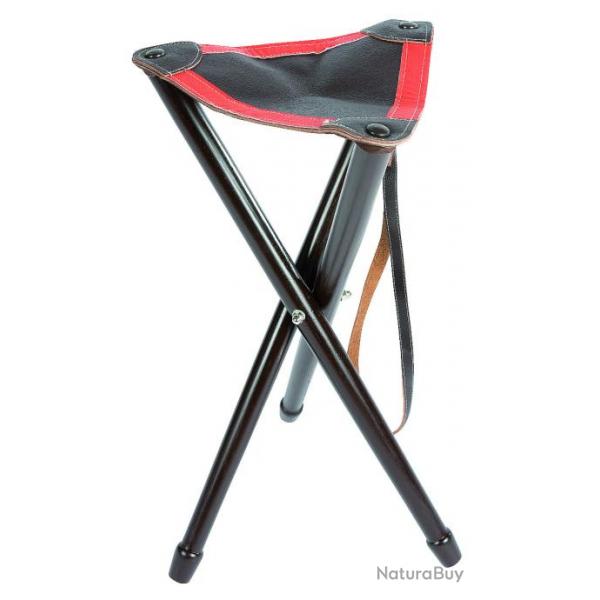 Trpied Januel en bois avec assise en cuir avec bande fluo - 65 cm