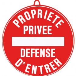 Propriété privée défense d'entrer diam. 28 cm, Rouge