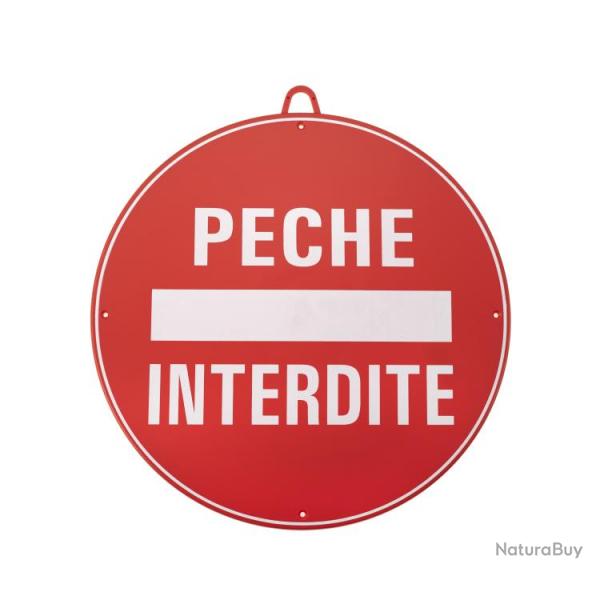 Pche interdite diam 28 cm Rouge