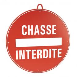 Chasse interdite diam. 28 cm - Rouge