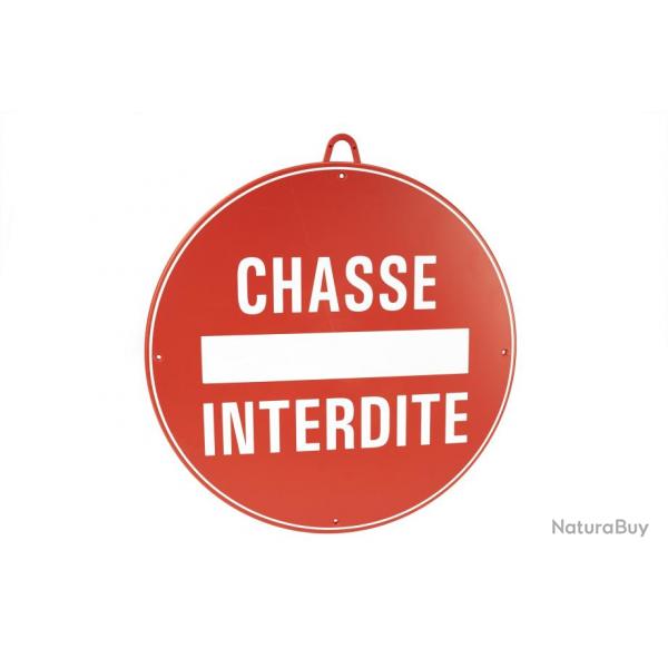 Chasse interdite diam. 28 cm - Rouge