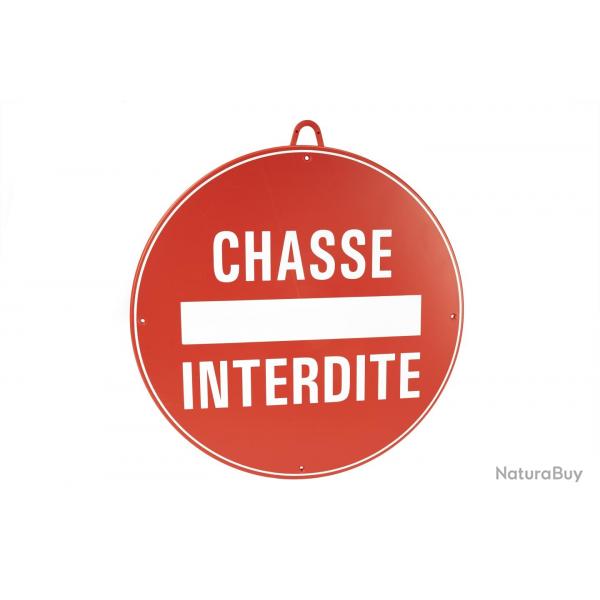 Chasse interdite diam. 28 cm - Rouge