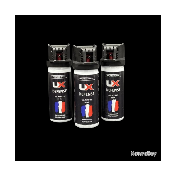 Umarex 3X Bombe gel CS UX 50ml avec avec clapet de scurit