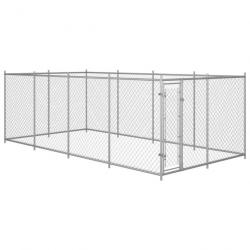 Chenil extérieur cage enclos parc animaux chien extérieur pour chiens 8 x 4 x 2 m 02_0000466
