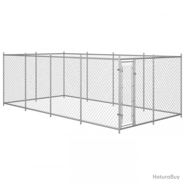 Chenil extrieur cage enclos parc animaux chien extrieur pour chiens 8 x 4 x 2 m 02_0000466
