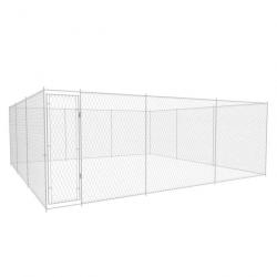 Chenil extérieur cage enclos parc animaux chien extérieur pour chiens acier galvanisé 570 x 570 x 1