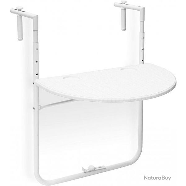 Table de balcon pliante pliable 3 niveaux rglable blanc 13_0002691_3/2