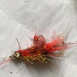 1 pin's mouche noir rouge Pêche collection