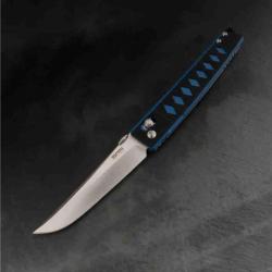 Couteau SRM Knives 9215 Blue/Black Lame Acier D2 Manche G10 Ambi-Lock Clip SRM9215