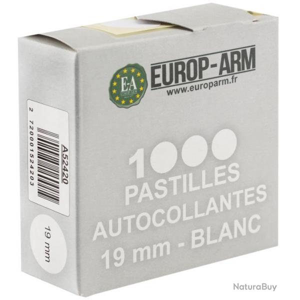 PASTILLES AUTOCOLLANTES BLANCHE DIAM. 19 MM