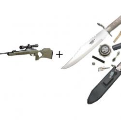Pack Carabine Ibérique Gamo G-Magnum Jungle Cal. 4´5 mm 19,9 joules + Couteau de survie