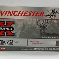 20 CARTOUCHES WINCHESTER HOLLOWPOINT 300GR CALIBRE 45-70