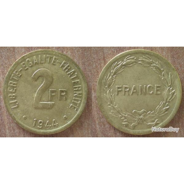 France 2 Francs 1944 NEUVE France Libre Fabriqu Par Mint De Philadelphie Aux Usa Etats Unis