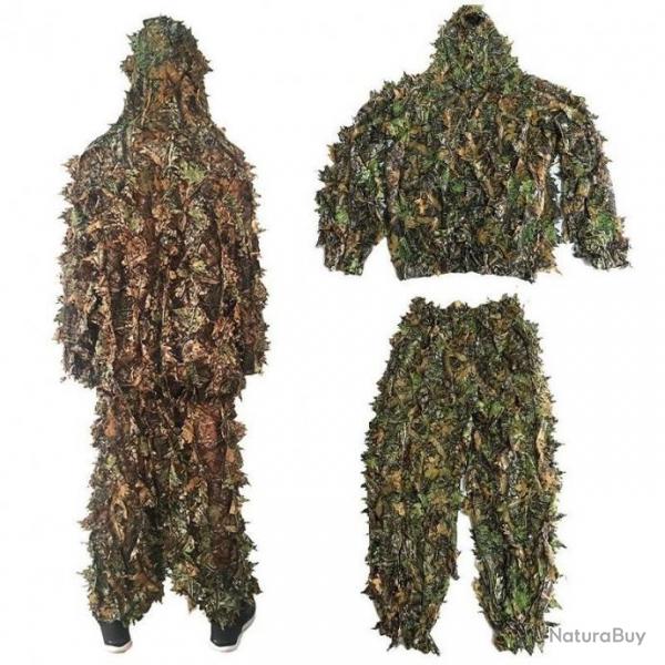Ghillie Camouflage 3D Taille L Costume Vtements Veste Homme Femme pour la Chasse et Airsoft Neuf
