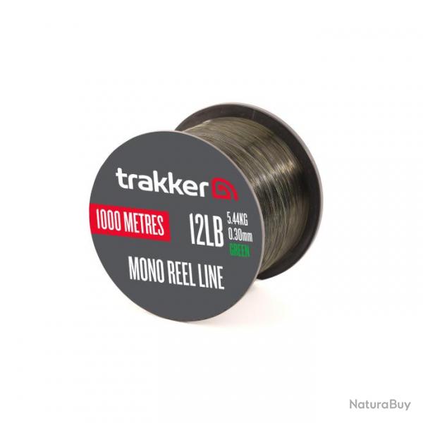 Nylon Trakker Mono Reel Line 1000m Vert 0.38mm / 18lbs / 8.16kg