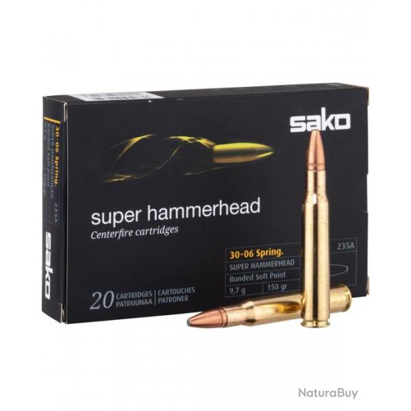 Cartouche .30-06 Spr. Super-Hammerhead SP 9,7g/150grs.
