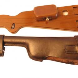Crosse bois avec étui cuir pour pistolet Borchardt 1893