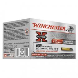 Munitions WINCHESTER .22 Win. Mag. SuperX JHP 40grs