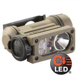 STREAM SIDEWINDER COMPACT II + CLIP DE CASQUE + STRAP + PILE CR123 - COYOTE °