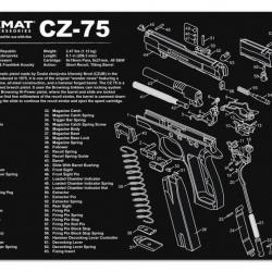 Tapis de démontage Tekmat pour pistolet CZ-75