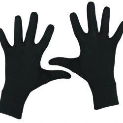 Paire de sous gant en soie Noir