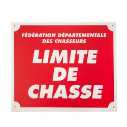 Panneau limite de chasse dim 25 x 30 cm akylux