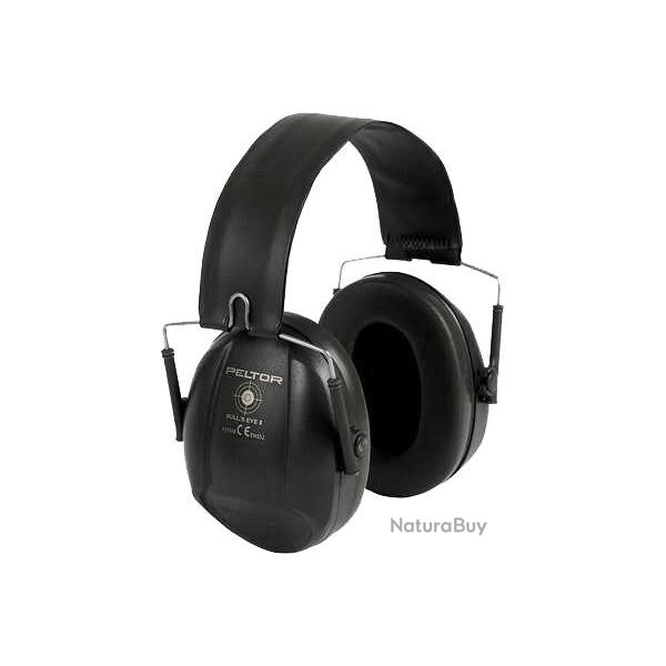 Casque peltor bull'eye I Noir avec serre-tte pliable