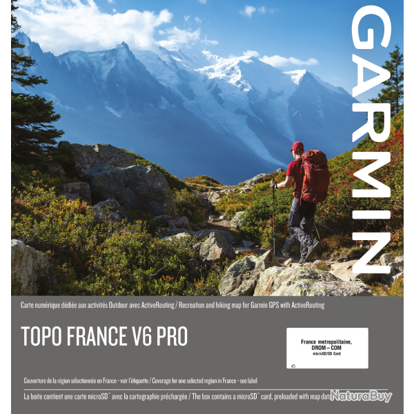 Carte Garmin TOPO France V6 PRO - France entire et DROM-COM