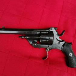 Rare  très beau revolver N GILON top break warnant de luxe gravé en simple et double action. cal 320