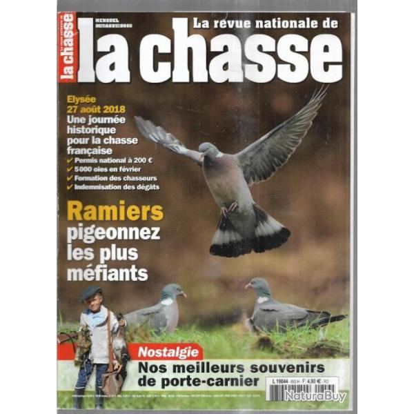 la revue nationale de la chasse 853 pigeons ramiers, palombires, brocard tarn, porte-carniers , fau