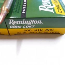 LOT DE 40 Balles NEUVES REMINGTON calibre 300WM  180GR 11;7gr  PSP CORE-LOKT   R300W2