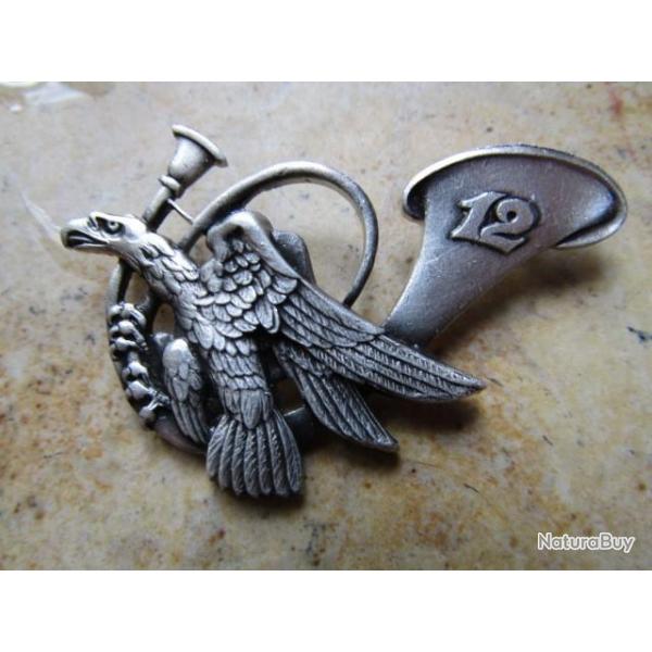 insigne pucelle 12 Bataillon de Chasseurs Alpin  Drago Paris 2 lignes guilloch