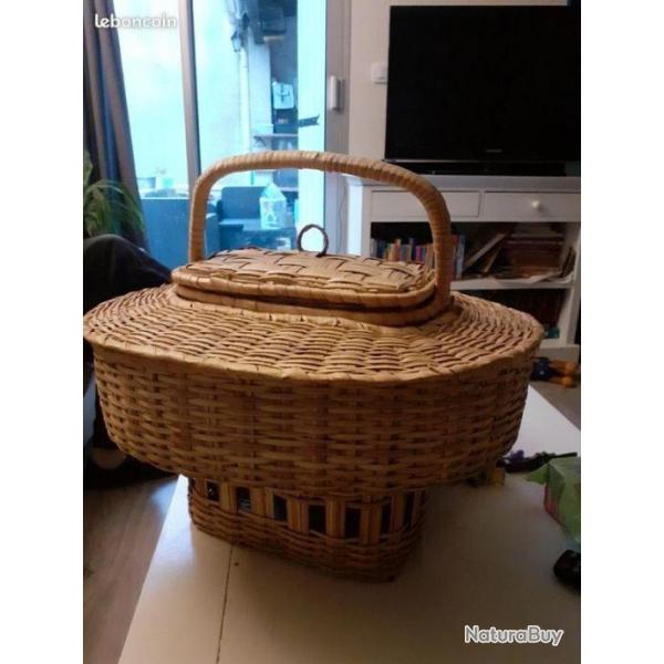 Panier bar en osier portatif